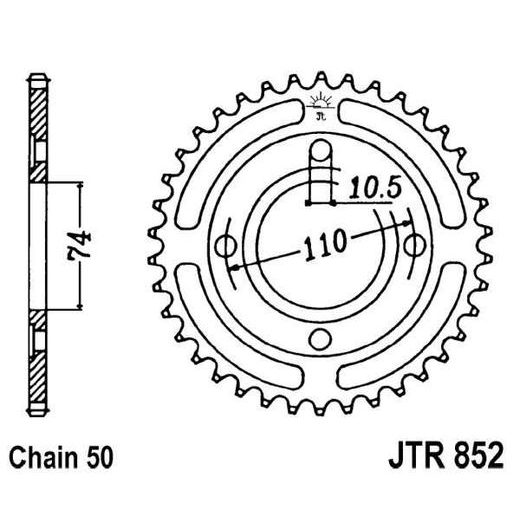 REŤAZOVÁ ROZETA JT JTR 852-41 41 ZUBOV,530