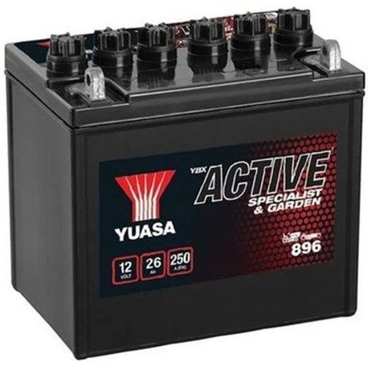 MOTOCYKLOVÁ BATÉRIA 12V, 896, 26AH, 250A, BEZÚDRŽBOVÁ ACTIVE GARDEN 187X127X181, YUASA ORIGINÁL (AKTIVOVANÁ VO VÝROBE)