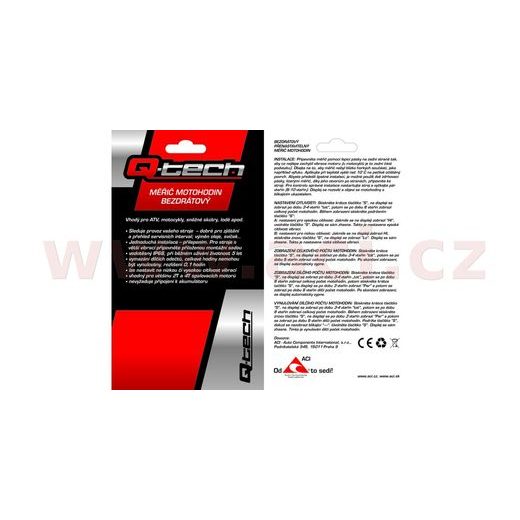 MERAČ MOTOHODÍN BEZDRÔTOVÝ S NULOVATELNÝM POČÍTADLOM, Q-TECH (ORANŽOVÝ)