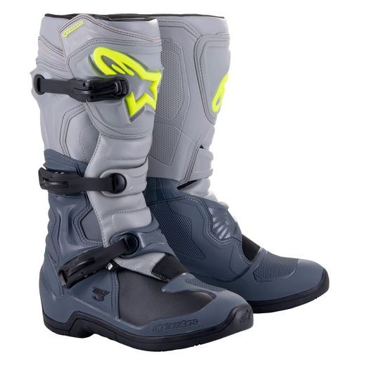 TOPÁNKY TECH 3, ALPINESTARS (SVĚTLE ŠEDÁ/ŠEDÁ/ČERNÁ/ŽLUTÁ FLUO) 2024