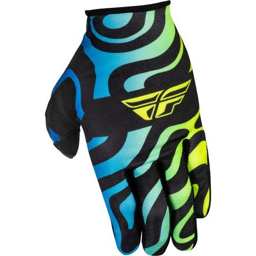 RUKAVICE LITE, FLY RACING - USA (ČERNÁ/MODRÁ/HI-VIS)