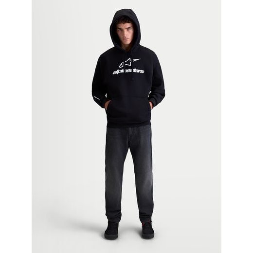 ALPINESTARS PRELUDE OVERSIZED HOODIE – VOĽNOČASOVÁ MOTO MIKINA (ČIERNA)