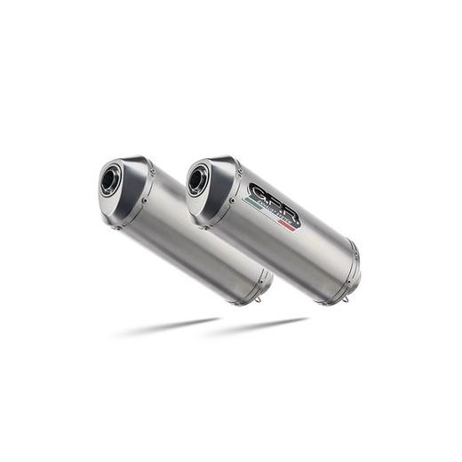 DVOJITÁ KONCOVKA VÝFUKU SLIP - ON GPR SATINOX K.86.CAT.SAT BRUSHED STAINLESS STEEL INCLUDING REMOVABLE DB KILLERS, LINK PIPES AND CATALYSTS