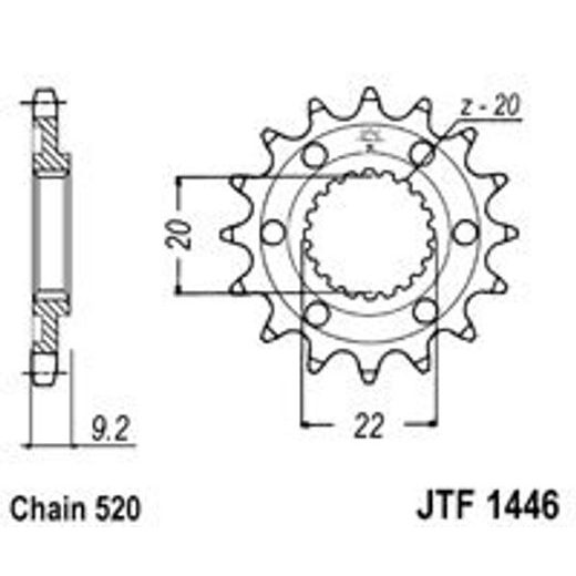 REŤAZOVÉ KOLIEČKO JT JTF 1446-13 13T