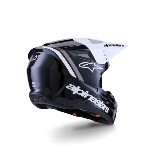 PRILBA S-M3 RADIUM, ALPINESTARS (ČERNÁ/BÍLÁ/ŠEDÁ) 2026