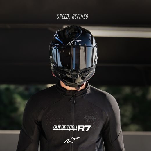 PŘILBA S-R7 SOLID, ALPINESTARS (ČERNÁ) 2026