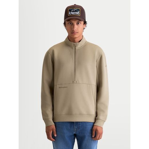 ALPINESTARS APERA HALF-ZIP – VOĽNOČASOVÁ MOTO MIKINA (PIESKOVÁ)