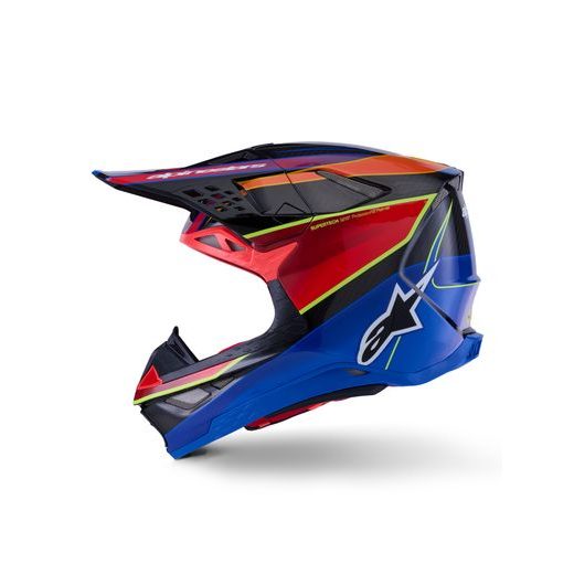 PRILBA SUPERTECH S-M10 ERA, ALPINESTARS (MODRÁ/ČERVENÁ/ŽLUTÁ FLUO) 2026