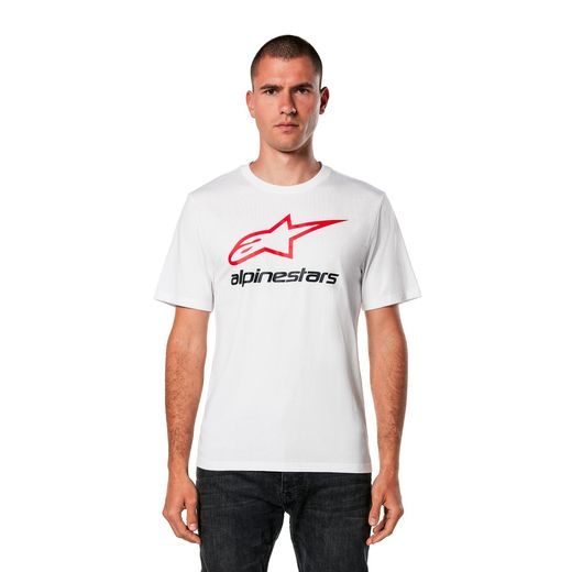 ALPINESTARS ALWAYS 2.0 CSF – VOĽNOČASOVÉ MOTO TRIČKO (BIELA/ČERVENÁ/ČIERNA)