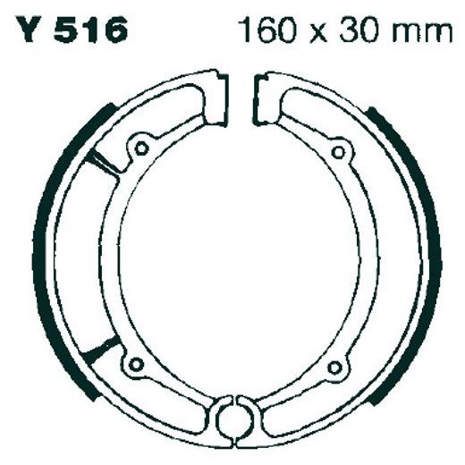 BRZDOVÉ ČEĽUSTE -SADA EBC Y516G DRÁŽKOVANÝ