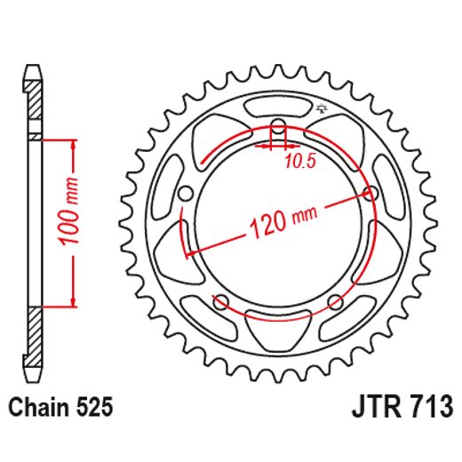REŤAZOVÁ ROZETA JT JTR 713-42 42 ZUBOV,525