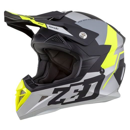 PRILBA X1.9 TENDO, ZED (ČIERNA MATNÁ/TMAVO SIVÁ/SVETLO SIVÁ/ŽLTÁ FLUO) 2025