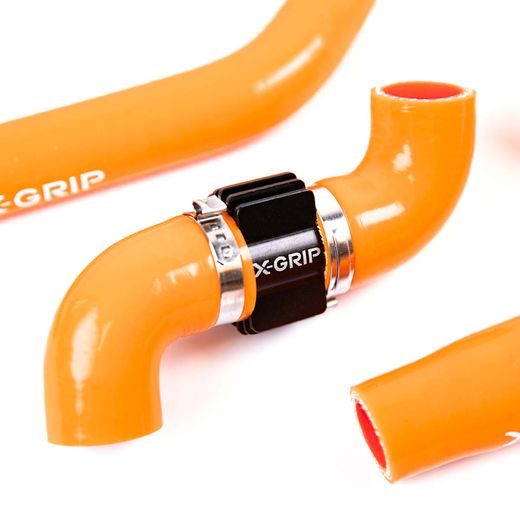 SILIKÓNOVÉ HADICE CHLADIČA X-GRIP – ORANŽOVÁ – GASGAS EC 250 (2024 - 2025) A ĎALŠIE MODELY
