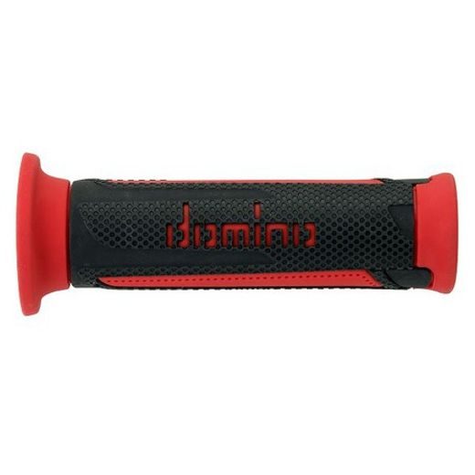 GRIPY A350 (SCOOTER/ROAD) DĹŽKA 120 MM, DOMINO (ANTRACITOVO-ČERVENÉ)