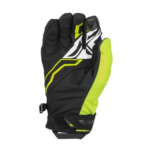 RUKAVICE TITLE, FLY RACING - USA (ČERNÁ/HI-VIS)