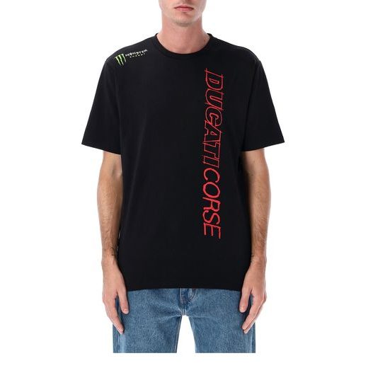 TRIČKO DUCATI CORSE - MONSTER ENERGY (ČIERNA, ČERVENÁ)