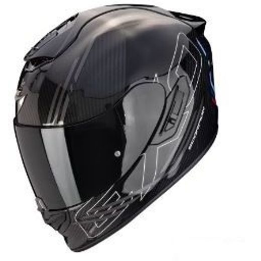SCORPION PRILBA NA MOTOCYKEL EXO-1400 EVO II CARBON AIR REIKA, ČIERNA/STRIEBORNÁ