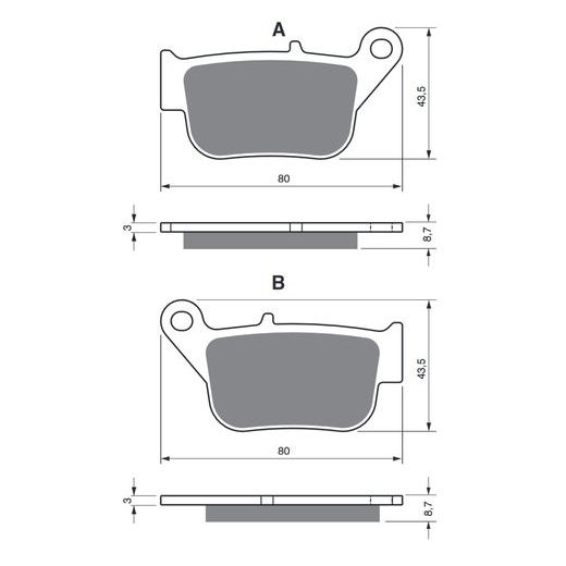 BRZDOVÉ OBLOŽENIE GOLDFREN 348 S33 STREET ZADNÁ