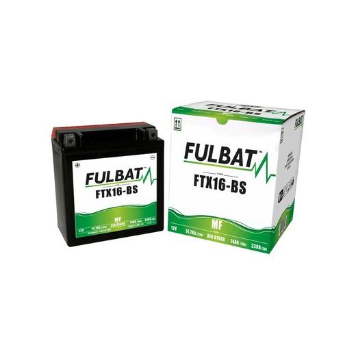 BATÉRIA 12 V, YTX16-BS, 14AH, 230A, BEZÚDRŽBOVÁ MF AGM 150X87X161 FULBAT (VR. BALENIE ELEKTROLYTU)