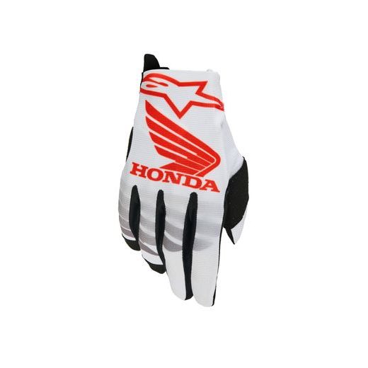 ALPINESTARS RADAR HONDA KOLEKCIA – MOTOKROSOVÉ RUKAVICE NA MX A ENDURO (BIELA/ČIERNA/ČERVENÁ) 2026