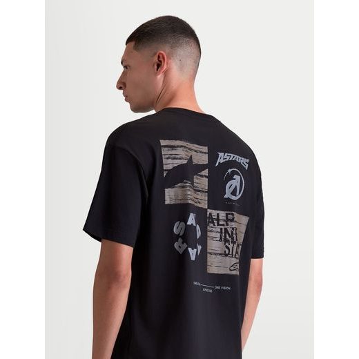 ALPINESTARS CHECKBACK OVERSIZED CSF – VOĽNOČASOVÉ MOTO TRIČKO (ČIERNA)