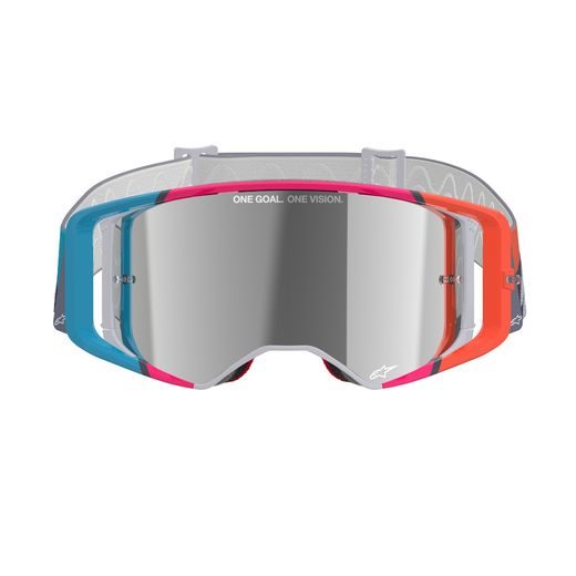ALPINESTARS SUPERTECH STREAM – MOTOKROSOVÉ OKULIARE NA MX A ENDURO (SIVÁ/MULTICOLOR, ZRKADLOVÉ STRIEBORNÉ PLEXI) 2025