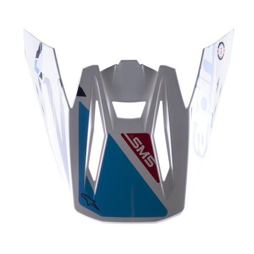 KŠILT PRO PŘILBY SUPERTECH S-M5 SOLAR FLARE, ALPINESTARS (BÍLÁ/MODRÁ/TMAVĚ ČERVENÁ/ČERNÁ)