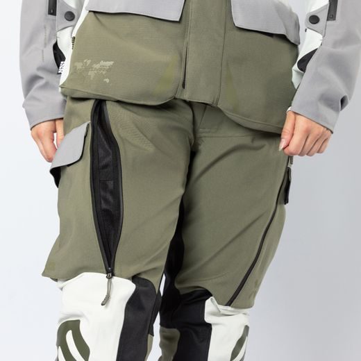 WOMEN'S LAMINATED PANTS IXS VENTURE-STX 1.0 X2-015605 OLIVE-LIGHT GREY DXS