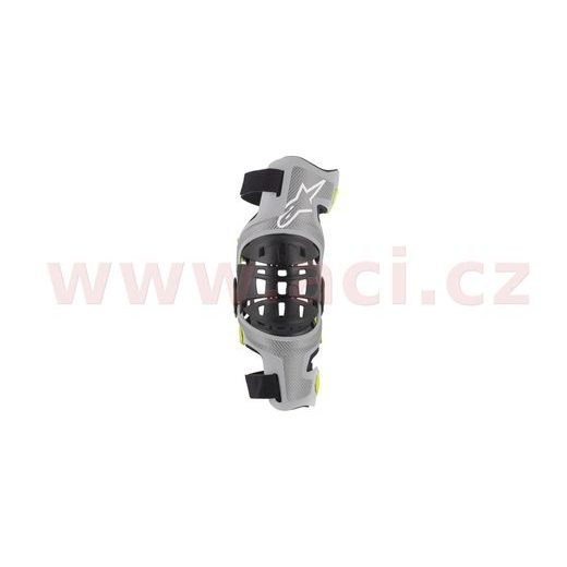 KOLENNÍ ORTÉZY BIONIC-7 2022, ALPINESTARS (STŘÍBRNÁ/ŽLUTÁ FLUO, PÁR)