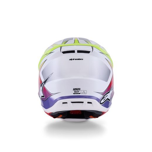 PRILBA SM7 FUSE, ALPINESTARS (BÍLÁ/ŽLUTÁ FLUO/FIALOVÁ) 2026