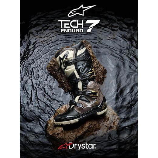 ALPINESTARS TECH 7 ENDURO DRYSTAR – MOTOKROSOVÉ A ENDURO TOPÁNKY (MOTO ČIŽMY) (ČIERNA/TMAVO SIVÁ/ZLATÁ) 2026