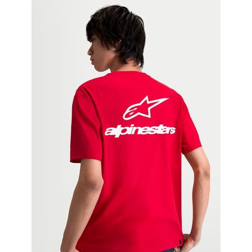 ALPINESTARS COMBO BACK CSF – VOĽNOČASOVÉ MOTO TRIČKO (ČERVENÁ/BIELA)