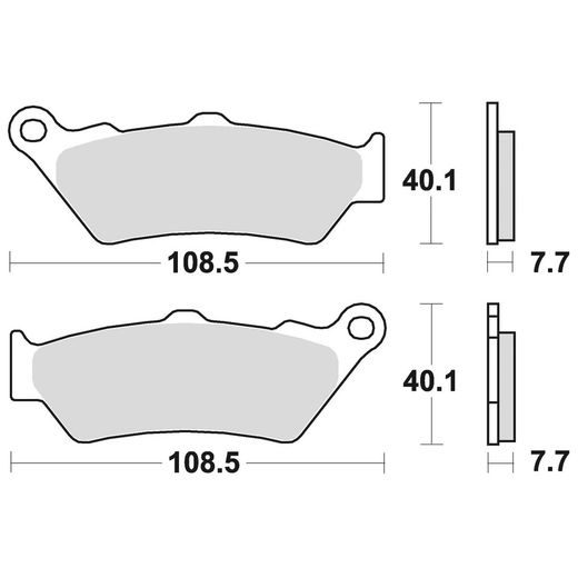 BRZDOVÉ DOŠTIČKY, BRAKING (SEMI-METALICKÁ ZMES SM1) 2 KS V BALENÍ