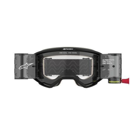 OKULIARE VISION 5 CORP ROLL-OFF WIDE VISION, ALPINESTARS (ČIERNA, ČÍRE PLEXI A ROLL-OFF SYSTÉM) 2025
