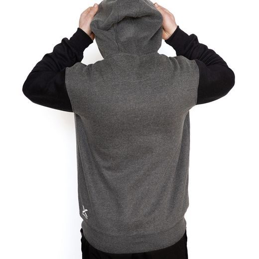 X-GRIP MIKINA S KAPUCŇOU NA ZIPS – SIVÁ