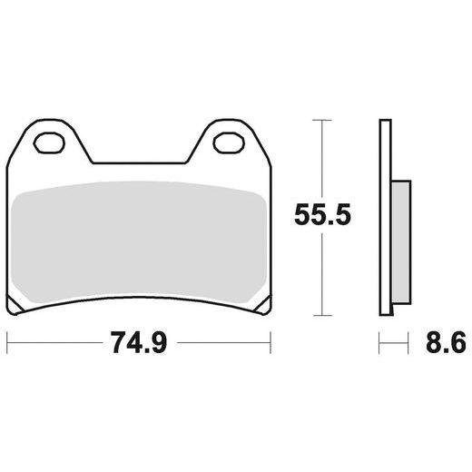 BRZDOVÉ DOŠTIČKY, BRAKING (SEMI METALICKÁ ZMES CM66) 2 KS V BALENÍ
