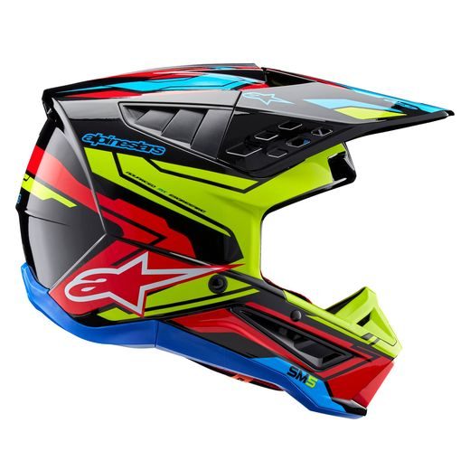 PŘILBA S-M5 ACTION 2, ALPINESTARS (ŽLUTÁ FLUO/ČERVENÁ FLUO) 2024