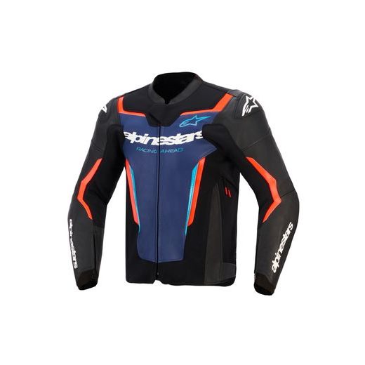 ALPINESTARS GP FORCE V2 – MOTOCYKLOVÁ BUNDA NA CESTNÚ JAZDU (ČIERNA/MODRÁ/ČERVENÁ FLUO) 2026