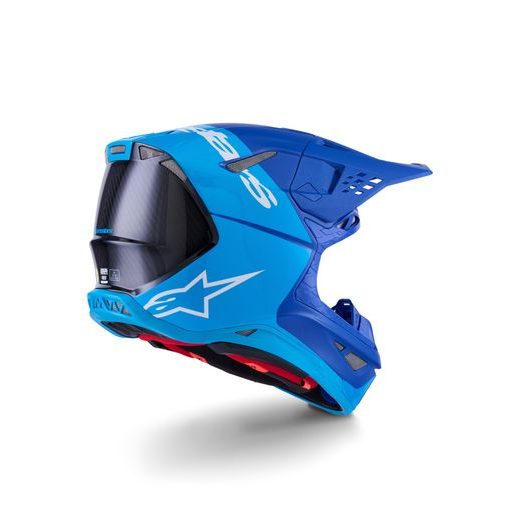 PRILBA SUPERTECH S-M10 FLOOD, ALPINESTARS (MODRÁ PERLEŤ/SVĚTLE MODRÁ/ČERNÁ/CARBON/MATNÁ/LESKLÁ) 2026