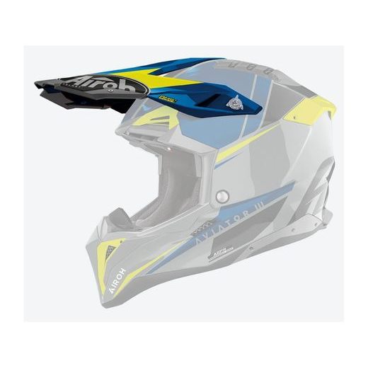 KŠILT PRO PŘILBU AVIATOR 3, AIROH (PUSH - MODRÝ LESKLÝ)