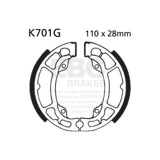 BRZDOVÉ ČEĽUSTE -SADA EBC K701G DRÁŽKOVANÝ