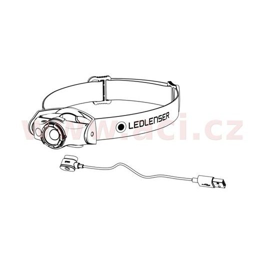 LED LENSER MH5 - OUTDOOROVÁ DOBÍJECÍ ČELOVKA ČERNO-ŠEDÁ, DOSVIT 180 M, ZÁRUKA 7 LET