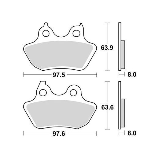 BRZDOVÉ DOŠTIČKY, BRAKING (SEMI-METALICKÁ ZMES SM1) 2 KS V BALENÍ