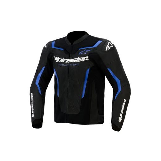 ALPINESTARS GP FORCE V2 AIRFLOW – MOTOCYKLOVÁ BUNDA NA CESTNÚ JAZDU (ČIERNA/METALICKÁ MODRÁ) 2026