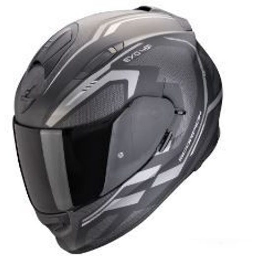SCORPION PRILBA NA MOTOCYKEL EXO-491 KRIPTA, ČIERNA/STRIEBORNÁ