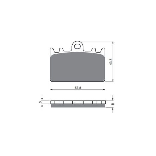 BRZDOVÉ OBLOŽENIE GOLDFREN 090 GP6