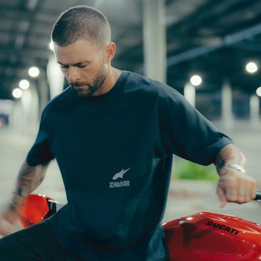 ALPINESTARS INSTITUTE OVERSIZED CSF – VOĽNOČASOVÉ MOTO TRIČKO (MODRÁ)
