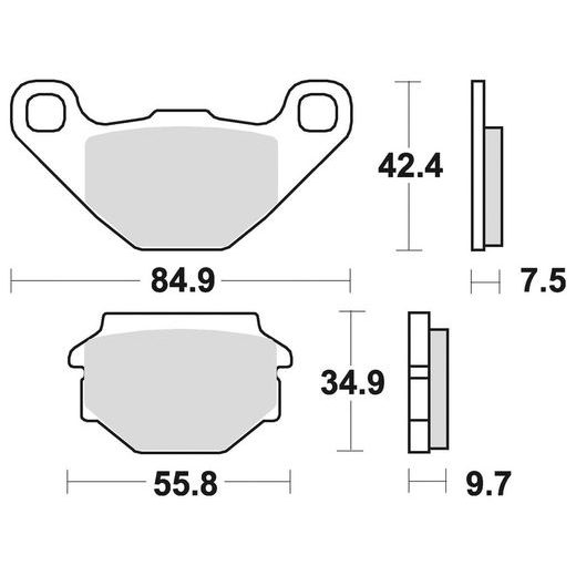 BRZDOVÉ DOŠTIČKY, BRAKING (SEMI-METALICKÁ ZMES SM1) 2 KS V BALENÍ
