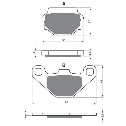 BRZDOVÉ OBLOŽENIE GOLDFREN 086 S3