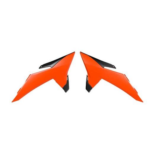 SPOJLERY CHLADIČA KTM, RTECH (NEON ORANŽOVÁ, ČIERNA)